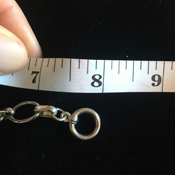 Silver Bracelet with Green 'K' Charm - Picture 6 of 7